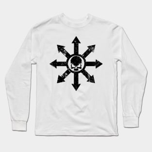 Mark of Chaos Distressed Black Long Sleeve T-Shirt